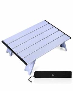 lot 30712 image: iClimb Ultralight Compact Mini Beach Picnic Folding Alu. Table with Carry Bag, Two Size (Silver - S)