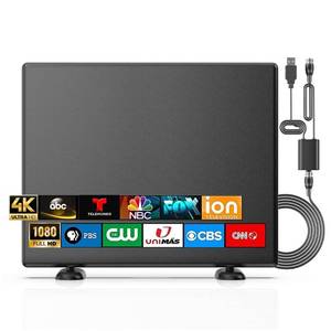 lot 30721 image: 500Miles Indoor Outdoor TV Antenna, Digital HDTV Antenna Support 4K1080P Amplified Long Range Reception for Smart TV with Detachable 450Miles Amplifier Signal Booster,13ft Coax Cable(Omnidirectional)