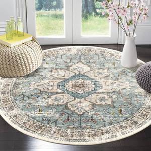 lot 30726 image: 4ft Round Rugs Washable Round Rug Non-Slip No Pile Round Rugs 4ft Boho Round Rugs for Living Room 4ft Vintage Round Rug Carpet for Bedroom Kitchen, Brick