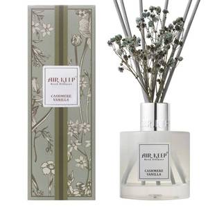 lot 30739 image: Airkeep Reed Diffuser Set,3.38 fl oz (100 ml) - Cashmere Vanilla Oil Diffusers with 8 Reed Sticks,Home Fragrance Reed Diffuser for Bathroom Shelf Decor
