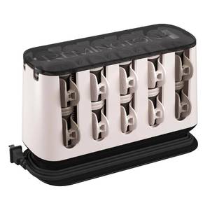lot 30740 image: REMINGTON SHINE THERAPY Argan Oil & Keratin Treated Hair Setters  Hot Rollers White
