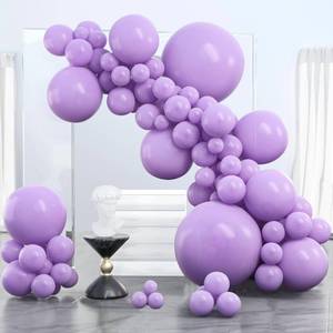 lot 30753 image: PartyWoo Pastel Purple Balloons, 100 pcs Pale Lavender Balloons Different Sizes Pack of 36 Inch 18 Inch 12 Inch 10 Inch 5 Inch Lilac Balloons for Balloon Garland Arch as Party Decorations, Purple-Q10