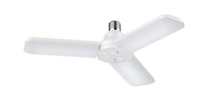lot 30762 image: Feit Electric LED Garage Light, 3 Panel Adjustable Screw-in LED Shop Light Bulb, E26 Base, 4000 Lumens, Non-Dimmable, 5000k Daylight, Garage Ceiling Light, White, ADJ40005KLED