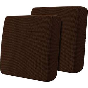 lot 30777 image: Hokway Stretch Individual Couch Cushion Slipcovers Reversible Cushion Protector Slipcovers Sofa Cushion Protector Covers(Chocolate,Small-2PC)