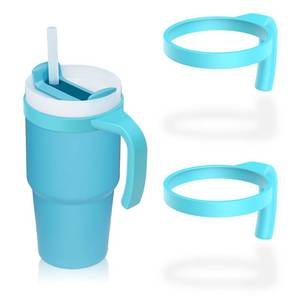 lot 30783 image: Handles For Stanley 20oz Quencher H2.0 FlowState Tumbler, Stanley Cup Accessories 20 oz, Tumbler Handle Attachment, Anti Slip, Car Cup Holder Friendly, Improved Grip, Pack of 2(Yellow Green, 20oz)