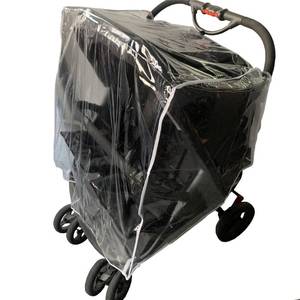 lot 30800 image: Universal Waterproof Twins Baby Pushchair Rain Cover Side by side Double Pushchair dust proof cover Baby Carriage Pram Accessories Stroller Raincover