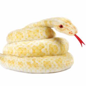 lot 30812 image: VIAHART Alba The Albino Burmese Python - 100 Inch Long Stuffed Animal Plush Snake - by Tiger Tale Toys