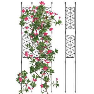lot 30815 image: NiHome 12-Pack 50 Inches Garden Trellis for Climbing Plants Outdoor, Plant Support Trellis Cage for Clematis, Roses, Jasmine and Vines Such as Tomatoes, Grapes, Cucumbers and Blackberries