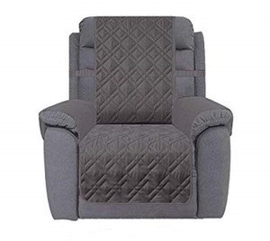 lot 30834 image: Ameritex Waterproof Nonslip Recliner Cover Stay in Place, Dog Chair Cover Furniture Protector, Ideal Recliner Slipcovers for Pets and Kids (30, Dark Grey)
