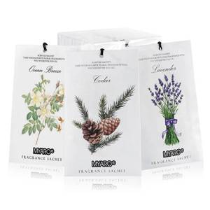 lot 30841 image: MYARO 12 Packs Sandalwood Scented Sachets for Drawer and Closet, Long-Lasting Sachets Bags Home Fragrance Sachet for Lover