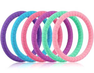 lot 30842 image: Baby Teething Ring, Sensory Silicone Teether Toy, Safety Silicone Teething Bracelet, Food Grade Silicone, BPA & Phthalate (Color 2)