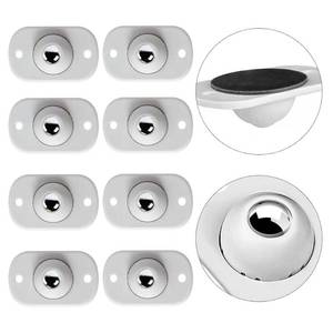 lot 30845 image: Self Adhesive Mini Caster Wheels, 360° Rotation Sticky Pulley, Stainless Steel Ball Swivel Wheels, Sturdiness Appliance Wheels, for Coffee Maker, Air Fryer, Storage Box, Small Furniture, Trash Can