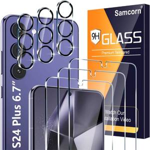 lot 30851 image: 33 Pack for Samsung Galaxy S24 Plus Screen Protector, 9H Tempered Glass, Ultrasonic Fingerprint Compatible, HD Clear Case Friendly for Samsung S24 Plus Glass Screen Protector 5G