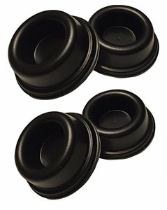lot 30864 image: Rubber Door Stopper Bumpers (Pack of 4) Black - Made in USA - Self-Adhesive Wall Protectors. Prevent Damage to Walls from Door Knobs Handles, Guard and Shield