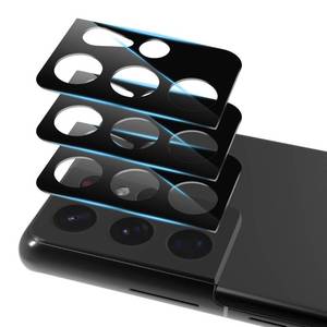 lot 30865 image: CloudValley Camera Lens Protector for Samsung Galaxy S21 Ultra 6.8 inch, 3 Pack Anti-Scratch Tempered Glass Back Camera Protection Ultra-Thin, Black