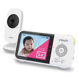 lot 30915 image: VTech VM819 Baby Monitor, 2.8 Screen, Night Vision, 2-Way Audio, Temperature Sensor and Lullabies, Secure Transmission No WiFi