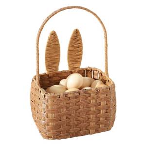 lot 30918 image: Easter Basket with Handle Kids Bunny Easter Baskets Rabbit Harvest Flower Girl Hunt Toy Mini Picnic Wine Woven Baby boy Gift Fruit Birthday Organizer Egg Dorothy Cute Cookies Beach Storage