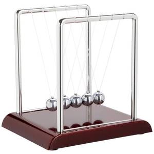 lot 30931 image: Juvale Newtons Cradle Balance Pendulum, Physics Learning Desk Toy, Swinging Kinetic Balls for Home, Office Decoration, Stress Relief, Fun Science Fidget Accessories (7x6x7 in)