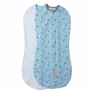 lot 30937 image: SwaddleMe by Ingenuity Pod - 2-Pack, Size Large, For Ages 3-6 Months, 14-18 pounds, Up to 30 Inches Long, No-Wrap Zip-Up Baby Swaddle