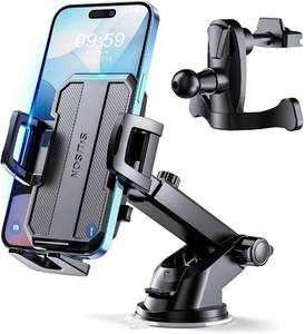 lot 30968 image: SUUSON Car Phone Holder Mount Upgraded-Bumpy Roads Friendly Phone Mount for Car Dashboard Windshield Air Vent 3 in 1,Hand Free Mount for iPhone 15 14 13 Pro Max Samsung All Cell Phones (Black)