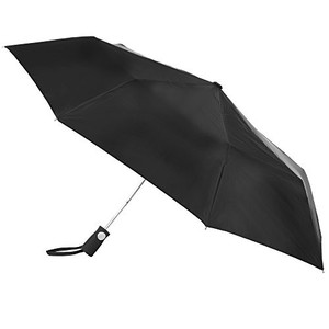 lot 30975 image: totes Mens Automatic Compact Umbrella,Water Repellent Canopy Black