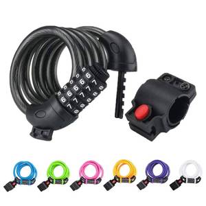 lot 30979 image: NDakter Bike Lock, 5-Digit Resettable Combination Bike Cable Locks, 4ft Long0.472Inch Diamete High Security Anti Theft E-Scooter Lock with Mount for Bikes,Bicycles, E-Bike,Electric, Kids Scooter