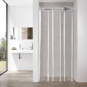 lot 30982 image: YISURE Hookless Half Size Shower Curtain Liner 36x74in, Clear Stall Size PEVA Plastic Waterproof Heavy Duty Hook Free Bathroom Curtain for Single Dorm Showering Room