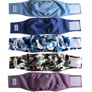 lot 30983 image: JoyDaog Reusable Dog Belly Bands for Male Dogs Diapers,5 Pack Premium Washable Dog Diapers Male Puppy Nappies Wrap,XS