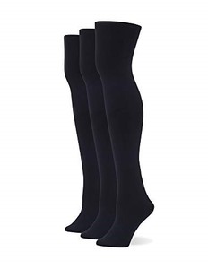 lot 31000 image: No nonsense womens Great Shapes Control Top Blackout Shaping Tight, 3 Pair Pack Tights, Black- Pair Pack, Medium US