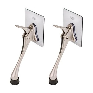 lot 31010 image: One-Touch Doorstop Adhesive Bracket (Satin Nickel, 6inch x 2pack)