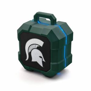lot 31011 image: SOAR NCAA Shockbox LED Wireless Bluetooth Speaker, Michigan State Spartans