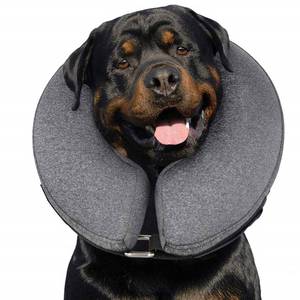 lot 31022 image: MIDOG Dog Cone Collar, Inflatable Dog Neck Donut Collar Alternative After Surgery, Soft Protective Recovery Cone for Small Medium Large Dogs and Cats Puppies - Alternative E Collar (Gray, XL)