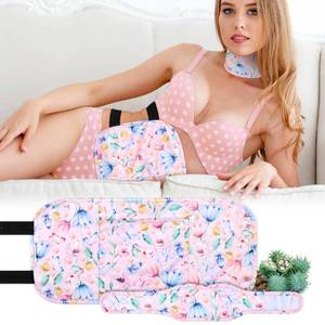 lot 31024 image: Langsprit Castor Oil Pack Wrap for Thyroid Liver Detox 2 Pcs,Organic Cotton Oil Pack Wrap Stomach,Caster Oil Packs Wrap,Castor Oil Compress Pads Flower-2