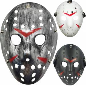 lot 31030 image: TIHOOD 3PCS Costume Jason Mask Cosplay Halloween Masquerade Party Horror Mask Christmas for Men and Adults (Black,White,Grey)