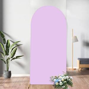 lot 31040 image: Spandex Fitted Arch Backdrop Cover Chiara Backdrop Cover,2-Sided Wedding Arch Cover for Wedding Ceremony Birthday Party Baby Shower Banquet Decoration(2.6 x 6 ft, Lavender)
