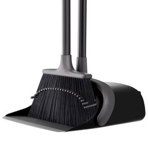 lot 31047 image: Broom and Dustpan Set for Home with 52 Long Handle, Standing Set for Home Kitchen Room Office Lobby Floor Cleaning