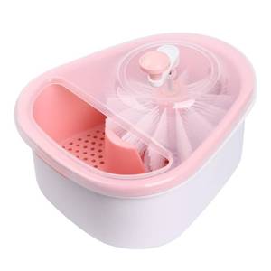 lot 31048 image: Fruit Cleaner Device, Fruit and Vegetable Washing Machine with Lid, Fruit Washer Spinner with Brush, Portable Fruit Scrubber, 720 Degree Scrubbing Fruit