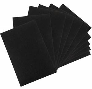 lot 31056 image: WUWEOT 10 Pack Black Stiff Felt Sheet, 17x11.8 Inches Fabric Hard Felt Squares Craft Felt for DIY Crafts, Sewing, Decorative Projects