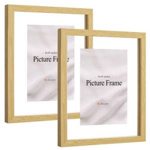 lot 31062 image: eletecpro 8x10 Floating Frame Set of 2, Double Reinforced Glass Picture Frames Display Any Size Photo up to 8x10, Home Decor 8x10 Picture Frame for Wall Mounting or Table Top