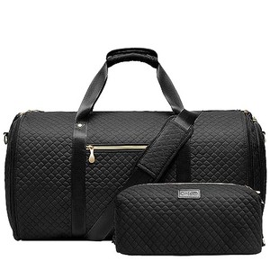 lot 31068 image: Coolife Garment Bag Carry On Convertible Travel Duffel Bag with Shoe Pouch Weekender Bag for Women Men 2 in 1 Hanging Suit Bag with Shoulder Strap Business Travel Bag (Pink, Standard)