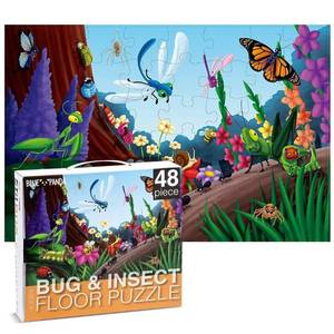 lot 31069 image: BLUE PANDA 48 Piece Giant Bugs and Insects Jigsaw Puzzle for Kids Ages 3-5 and 4-8, Jumbo Floor Puzzle for Toddler Preschool Learning (2 x 3 Feet)