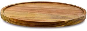 lot 31073 image: 12 Acacia Wood Lazy Susan Organizer Kitchen Turntable for Cabinet Pantry Table Organization