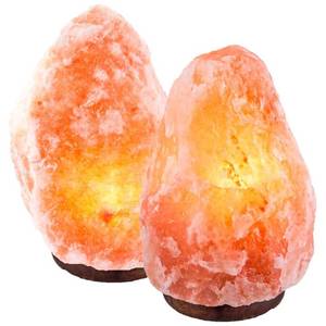 lot 31091 image: CRYSTAL DECOR 2 Natural Himalayan Pink Salt Lamp wBulb & Cord