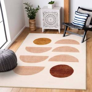 lot 31103 image: Lahome Boho Rug - 3x5 Washbale Rugs for Living Room Office Dorm, Bohemian Non-Slip Soft Pink Rugs for Bedroom Girls Ultra-Thin Geometric Small Carpet for Entryway Kitchen Classroom, 3x 5