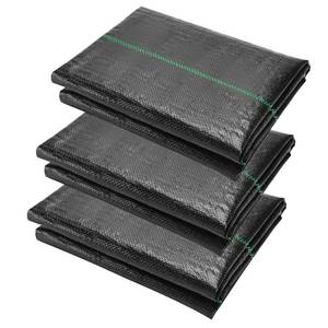 lot 31106 image: GRASSCLUB 5 x 10 Feet 3Pcs Weed Barrier Fabric, Garden Landscape Weed Blocker Woven Fabric Heavy Duty Ground Cover Mat (3.2oz)