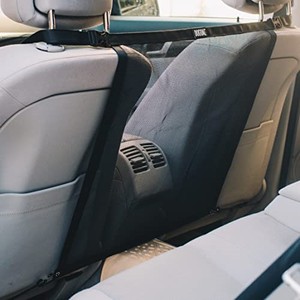 lot 31117 image: DOGUAL Dog Car Net Barrier - Universal Fit Sturdy Mesh, Easy to Install, Convenient for Air Conditioning, Easy to Clean & with Flexible Bungee Cords for Seat Movement