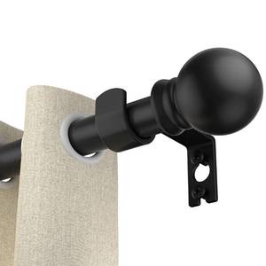 lot 31122 image: Black Curtain Rods for Windows 31- 46, Decorative Drapery Rod Adjustable by Splicing, 58 inch Small Curtain Rod for Bedroom, Living Room, Kitchen and Outdoors