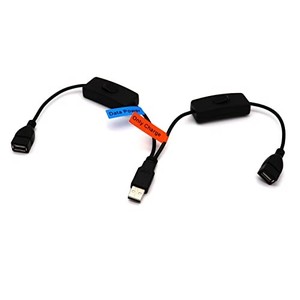 lot 31166 image: LOKEKE USB 2.0 Y Splitter Extension Cable - USB Type A 2.0 Male to Dual Type A 2.0 Female ON.Off Switch Charger Charging Date Cable Cord Wire for USB Fans LED Straps Smartphone(0.3M)