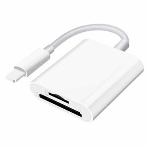 lot 31173 image: Sd Card Reader for iPhone iPad Camera,Dual Card Slot Memory Card Reader Supports SD and TF Card Trail Camera Viewer Sd Card Adapter Portable Micro Sd Card Reader No Application Required Plug and Play