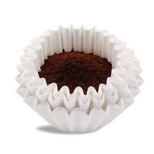 lot 31187 image: Coffee Filters 8-12 Cup, 7.875 inch x 3.25 inch, 100 Count Basket Coffee Filters, White Disposable 8 to 12 Cup Coffee Filter Paper